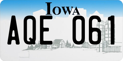 IA license plate AQE061