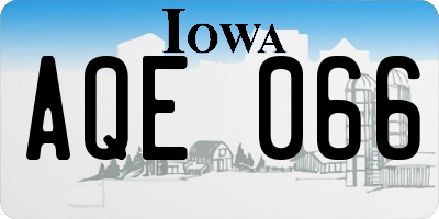 IA license plate AQE066