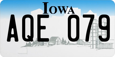IA license plate AQE079