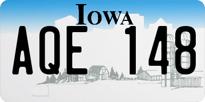 IA license plate AQE148