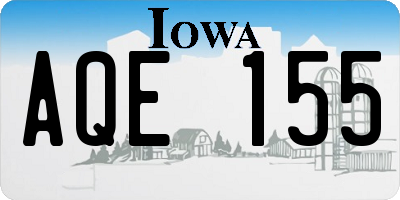 IA license plate AQE155
