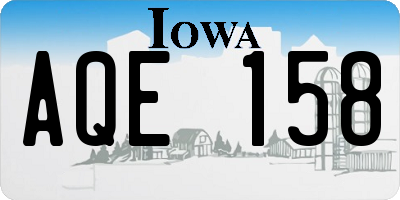 IA license plate AQE158