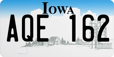 IA license plate AQE162