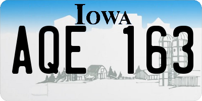 IA license plate AQE163