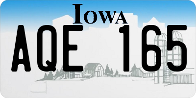 IA license plate AQE165