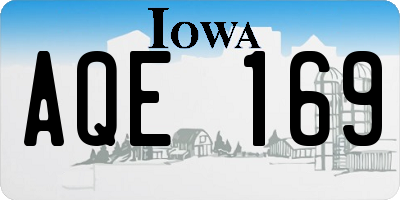 IA license plate AQE169