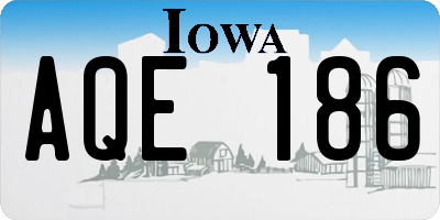 IA license plate AQE186