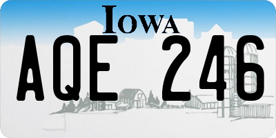 IA license plate AQE246