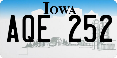 IA license plate AQE252