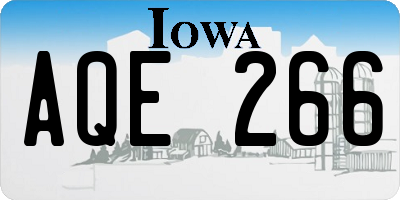 IA license plate AQE266