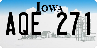 IA license plate AQE271