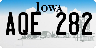 IA license plate AQE282