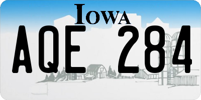 IA license plate AQE284