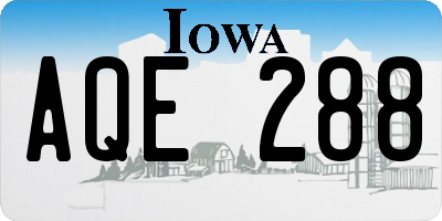 IA license plate AQE288
