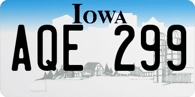 IA license plate AQE299
