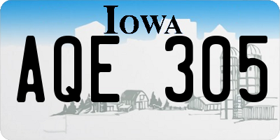 IA license plate AQE305