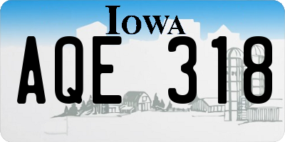 IA license plate AQE318