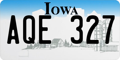 IA license plate AQE327