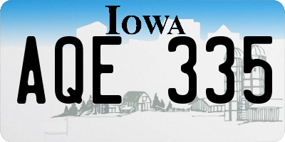 IA license plate AQE335