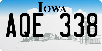 IA license plate AQE338