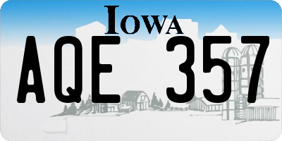 IA license plate AQE357