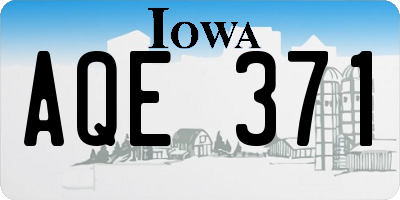 IA license plate AQE371