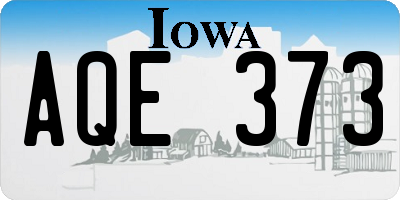 IA license plate AQE373