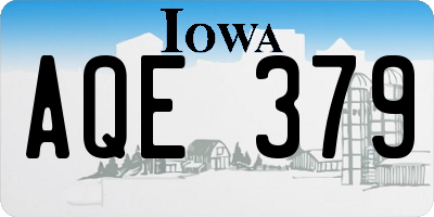 IA license plate AQE379