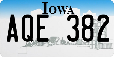 IA license plate AQE382