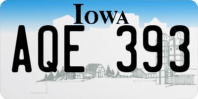 IA license plate AQE393