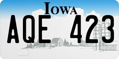 IA license plate AQE423