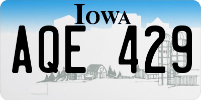 IA license plate AQE429