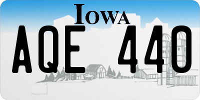 IA license plate AQE440