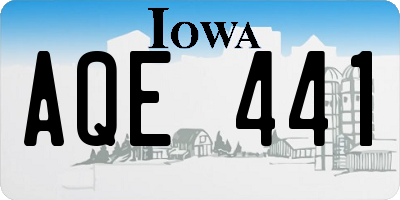 IA license plate AQE441