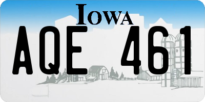 IA license plate AQE461