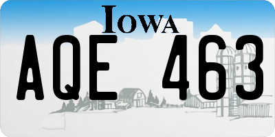 IA license plate AQE463