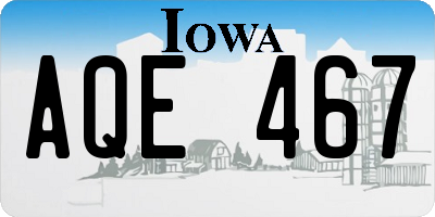 IA license plate AQE467