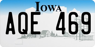 IA license plate AQE469