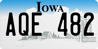 IA license plate AQE482