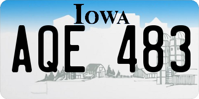 IA license plate AQE483