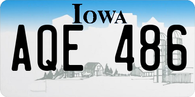 IA license plate AQE486