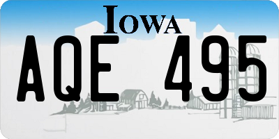 IA license plate AQE495