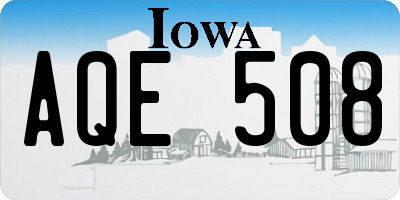 IA license plate AQE508