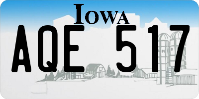 IA license plate AQE517