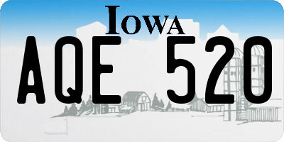 IA license plate AQE520