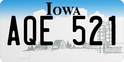 IA license plate AQE521