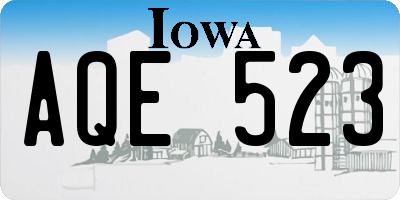 IA license plate AQE523