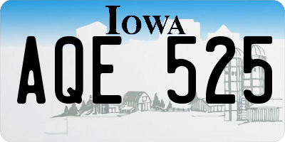 IA license plate AQE525