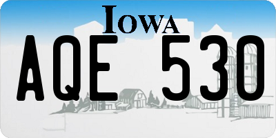 IA license plate AQE530