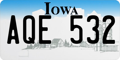IA license plate AQE532